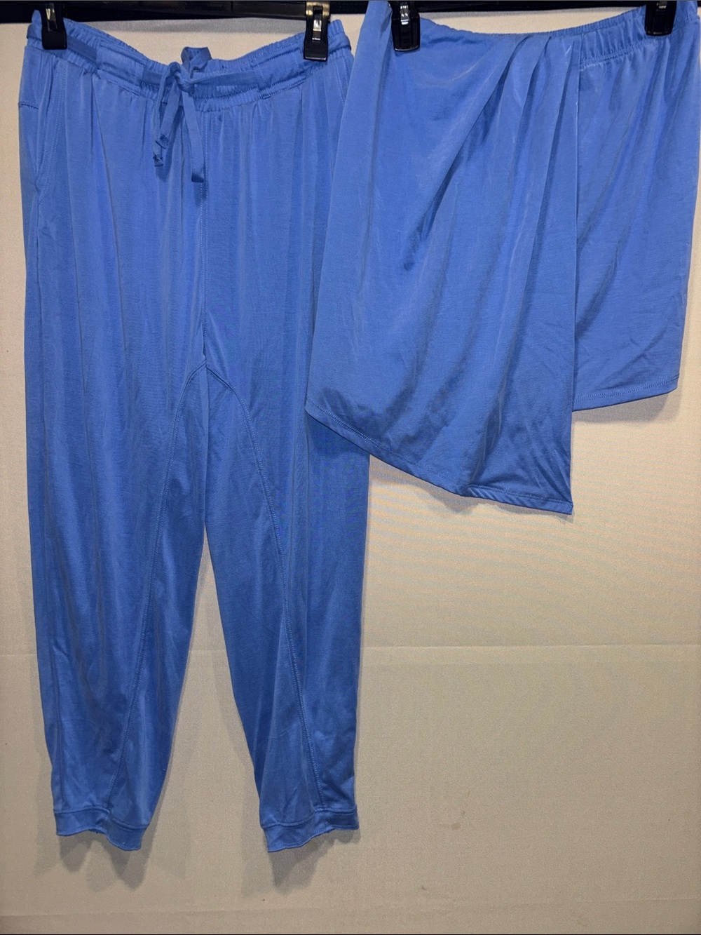Blue Women's Drawstring Lounge Pants and Top, sold together. By Anthropologie. - Picture 2 of 10